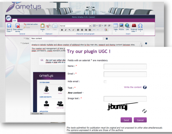 Ametys 3.5 plug-in UGC