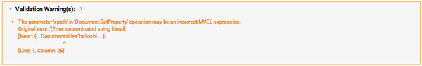 Nuxeo Studio 2.17 MVEL Expression Validation